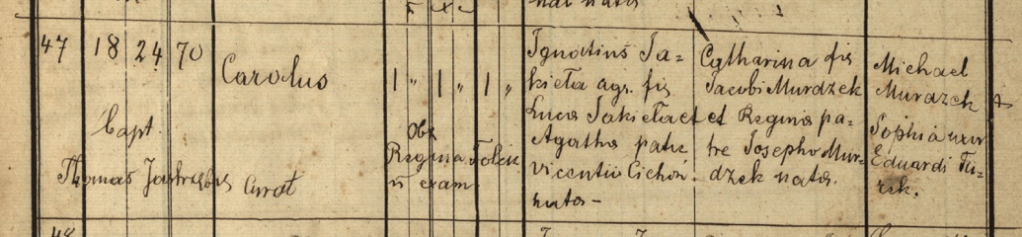 Charles Jakiela Birth Record from 1890